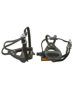 399 Pedals W/Toe Clips 9/16 Black/Grey.
